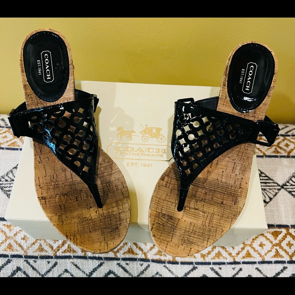 Coach Brook Patent Sandal